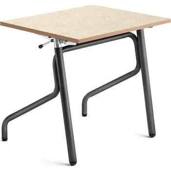 Školní lavice ADJUST, výškově nastavitelná, 700x600 mm, linoleum, béžová, antracitově šedá