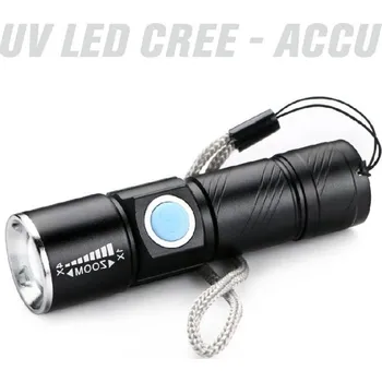 Kapesní UV detektor LED (CREE) - svítilna (ACCU USB)
