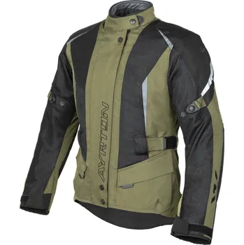 Moto bunda Dámská bunda na motorku Ayrton Teressa II Flow tmavě zeleno-černá 3XL