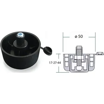 Nábytkové kování Kluzak s regulaci 44mm sedy