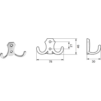 Věšák Vesak CLv1-ABNi patina c.36