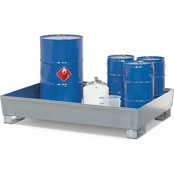 Dílenský regál Regálová vana z pozinkované oceli, pro šířku police 2200 mm, 2180 x 1300 x 345 mm