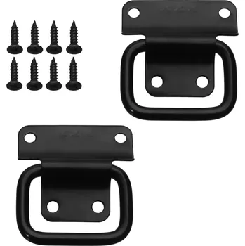 Nábytkové kování Onpira Sklopné nerezové madlo pro bednu černé [2ks] Šířka: 50 mm