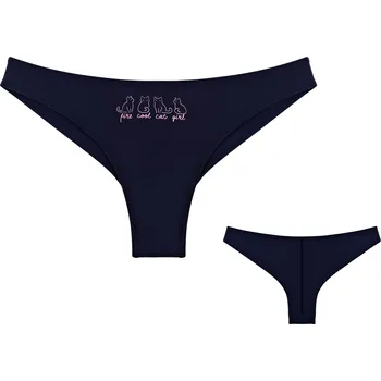 Dámské spodní prádlo Donella Dámské kalhotky Kočka: černá M