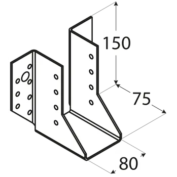 Tesařské kování WB 27 - 80*150 tramova botka 452701