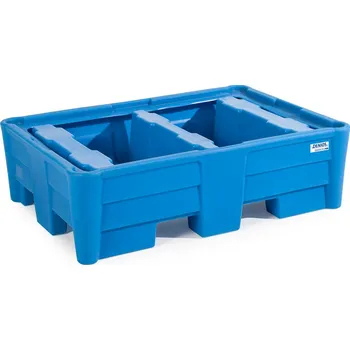 Olejová vana Záchytná vana classic-line z polyethylenu (PE), pro 2 sudy, 1330x930x385