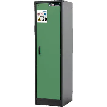 Protipožární skříň na nebezpečné látky asecos Basis-Line typ 30-66R, antracit-zelená, 6 ks vany