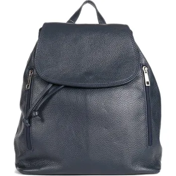 Městský batoh ITALSKÉ Dámské kožené batohy kvalitní Surena modrá