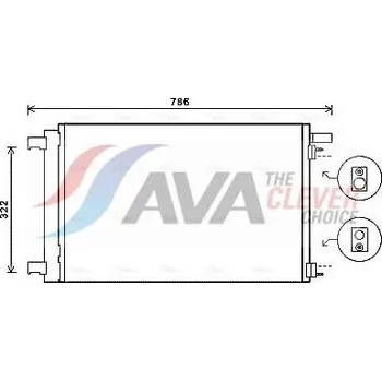 Výparník klimatizace Kondenzátor, klimatizace AVA PEA5364D