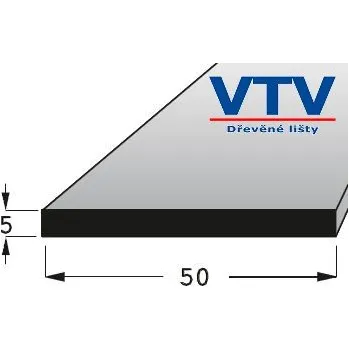 Stavební profil Lišta dřevěná H 5005 2m