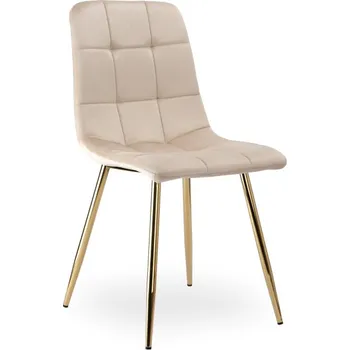 Jídelní židle Jídelní židle DENVER sametová, zlatá / béžová