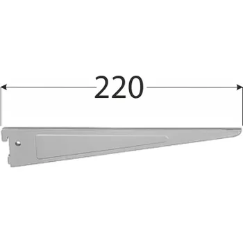 Nábytkové kování AWSD 220s systémová konzola dvojitá 220 mm šedá