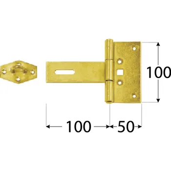 pant ZZBR 150 Závěs zamykací brankový 150x100x2,0 mm