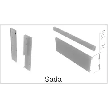 Elektrická zásuvka Zásuvkový Box Slim vnitř. zásuvka D1 sada = čelní panel+držák+reling čel. panelu 110/1200mm Bílá