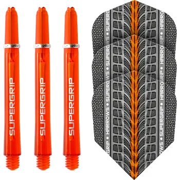 Příslušenství pro šipky Harrows Sada TWIN PACK (násadky + letky) orange medium
