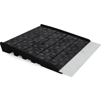 parkovací zábrana Nájezdová rampa k podlahovým plošinám z plastu, výška 125 mm