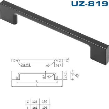 Nábytkové kování Uch. UZ-819 černá 160mm