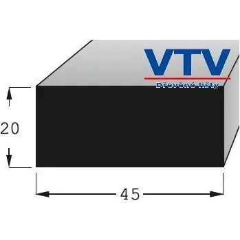 Stavební profil Lišta dřevěná H 4520 2m