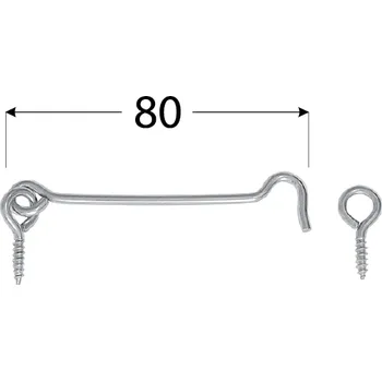 Věšák ZHK 80 Háček s očkem k zašroubování 80 mm Zn