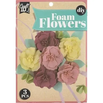 Puzzle Pěnové květiny červené