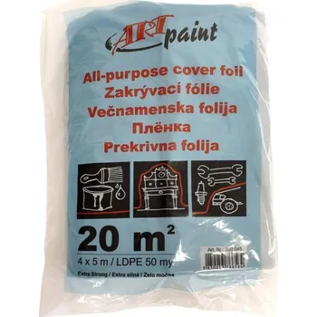 Fólie zakrývací Euro nářadí 166762 Fólie zakrývací LDPE, 50 µm, 4 x 5 m, neprůsvitná