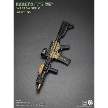 Doplněk k figurce Zbraň pro 1/6 figurky Doom's Day Kit Weapon Set V Sparkfist (Black)