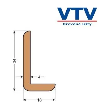 Stavební profil Lišta dřevěná L 3418 2,5m c.10