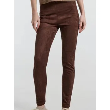 Dámské legíny Sinsay - Legíny z imitace semiše - tmavě hnědá - 510FJ-89X - 510FJ-89X-XL