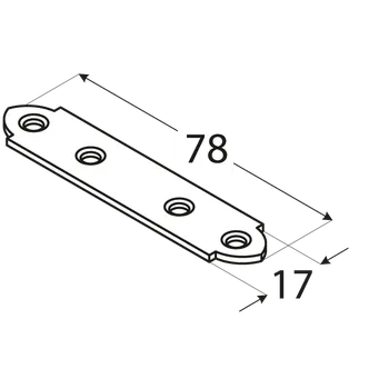 Tesařské kování LW80 - spojka úzká 78x15x1,5 mm