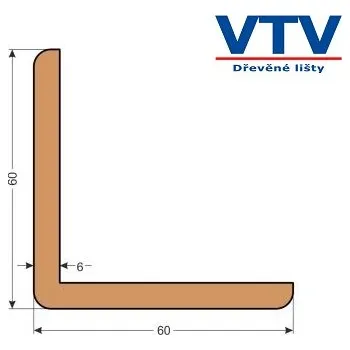 Stavební profil Lišta dřevěná L 6060 2,5m c.4
