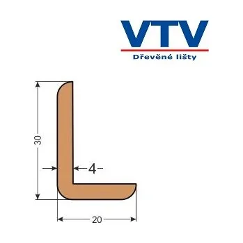Stavební profil Lišta dřevěná L 3020 2m c.12