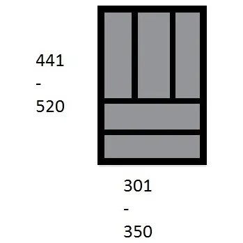 Příborník do zásuvky Pribornik 441-520/301-350 stříbrná 44952/9194933
