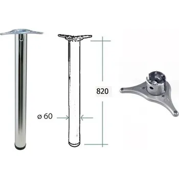 Stolová podnož Stolová noha 60/820mm 24.GP00.082.54 černá