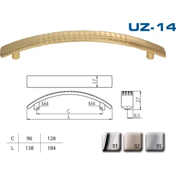 Nábytkové kování Uch. UZ-14-096-01 chrom