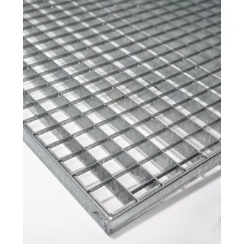 Mřížový rošt, z oceli, zinkovaný, 795 x 855 mm, rozměr oka 66 x 66 mm, T25/1,6