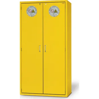 Protipožární skříň na nebezpečné látky asecos G 901, 3 vložné police, křídlové dveře, žlutá