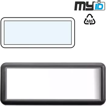 Obal na kartičku Jmenovka Enjoy 70x25 na šířku, s klipem, PLAST - 1ks černá