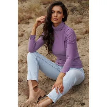 Dámská halenka Klasická dámská halenka s rolákem NU460 Barva: Světle Fialová, Velikost: XL