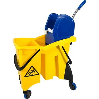 Parní čistič Denox úklidový vozík PROFESSIONAL DOUBLE, 2 x kbelík, se ždímačem, 30 L