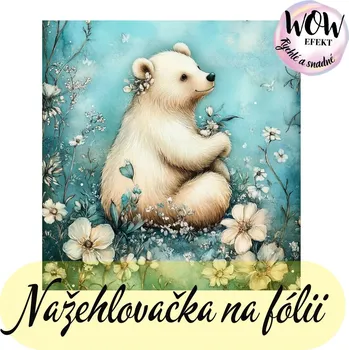 Nažehlovačky na fólii Nažehlovačka na fólii, LEDNÍ MEDVĚD , 1 kus Zvolte VELIKOST motivu ZDE:: Menší