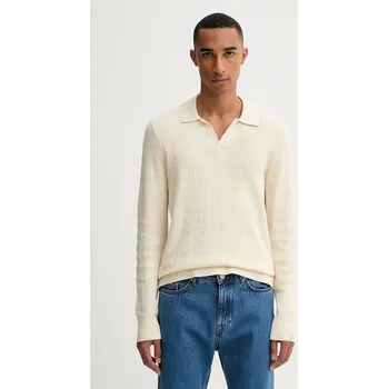 Pánský svetr Bavlněný svetr Rag & Bone RH3625F6MCO béžová 01X, vel. M