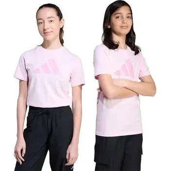 Dětské bavlněné tričko adidas JV5205 růžová 30X, vel. 152