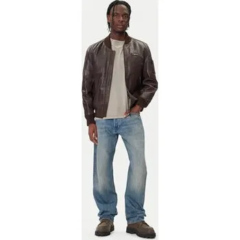 Pánská casual bunda Aeronautica Militare Kožená bunda 252PN0958UPL00305 Hnědá Regular Fit 48