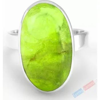 Prsten Stříbrný prsten (Ag 925/1000) s gaspeitem QAA, vel. kamene cca 23 x 14 mm, RARITA (GS9085R)