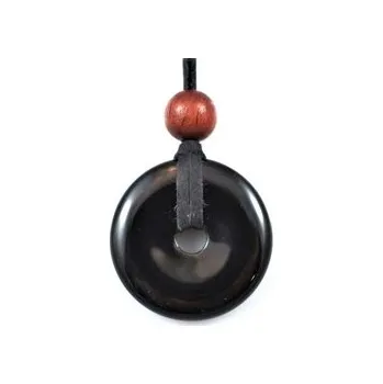 Přívěsek Onyx černý přívěšek donut