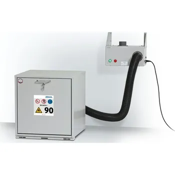 Dílenský stůl Odvětrávací zařízení s kontrolou a alarmovým kontaktem pro podstavné skříně, k montáži na zeď