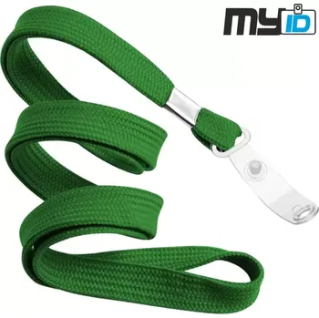 Šňůrka na krk s gumovou šlí, 1ks, zelená