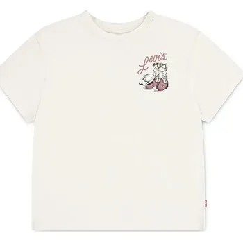 Chlapecké tričko Dětské tričko Levi's WESTERN OVERSIZED TEE béžová barva, 3EP074 01X, vel. 128