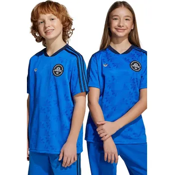 Dětské tričko adidas Originals modrá barva, JV7681 55X, vel. 134