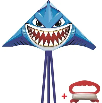 Létající drak Drak Žralok 130 x 65 cm, 30 m šňůra